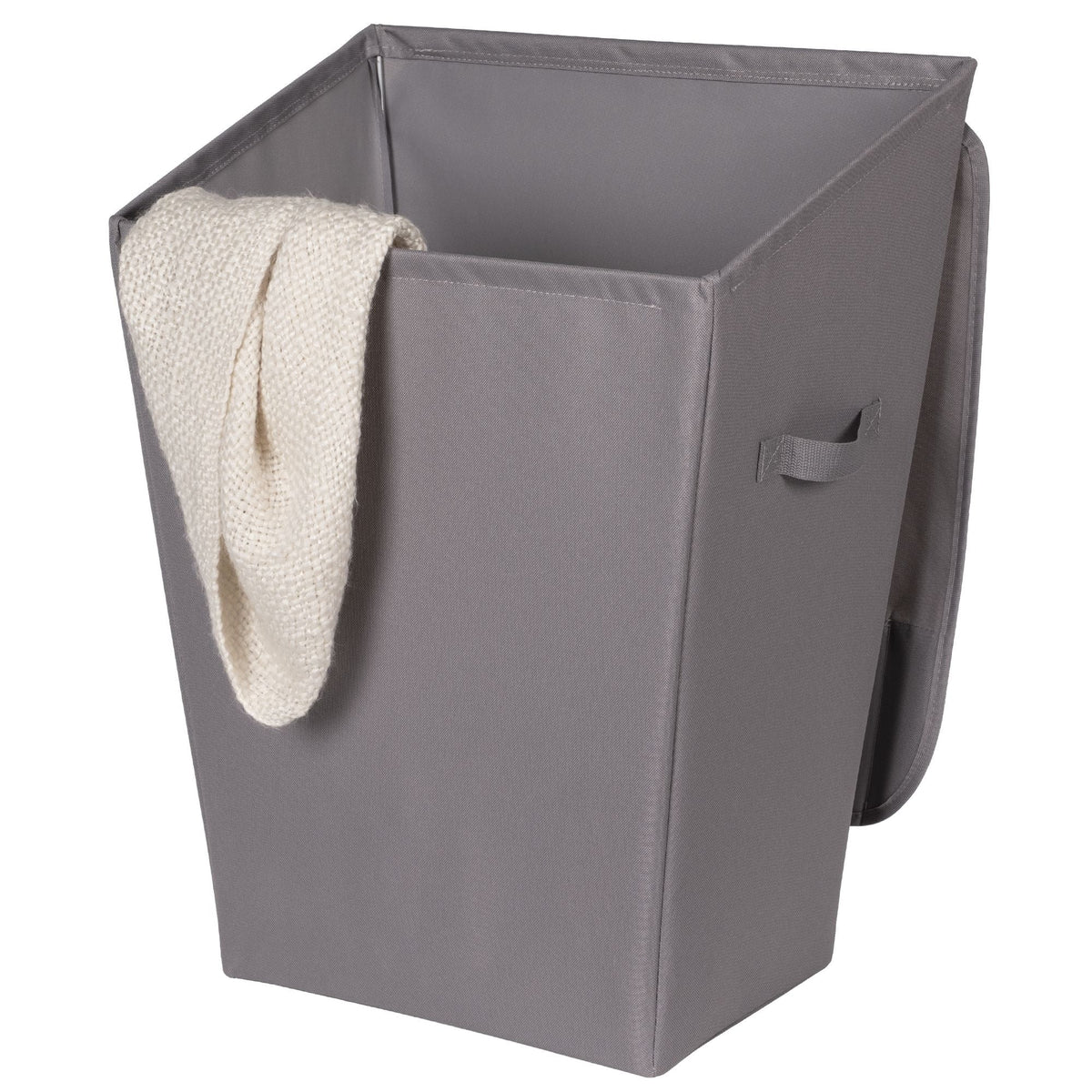 type A Laundry Hamper with Lid, 19.3 W x 12 D x 24-in H, Grey S2N4 - product image 2