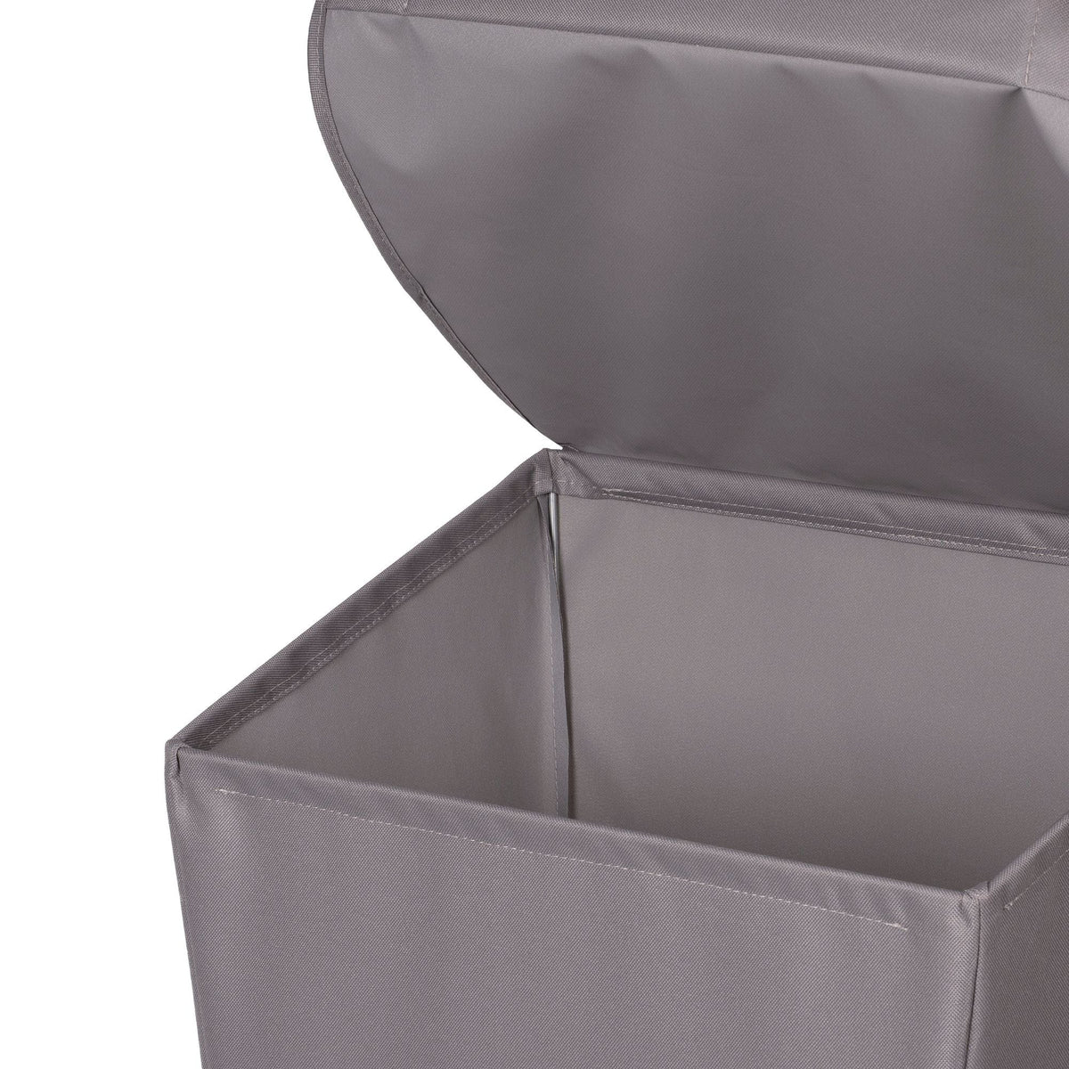 type A Laundry Hamper with Lid, 19.3 W x 12 D x 24-in H, Grey S2N4 - product image 3