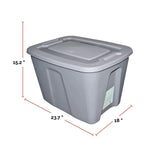 type A Restore Stackable Storage Box with Lid, 68-L, Grey B0B1 - product image 2