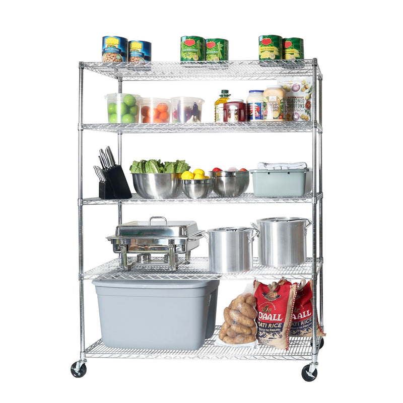 Classics 5-Tier Steel Shelving Rack, 60-in x 24-in x 72-in Q7O1