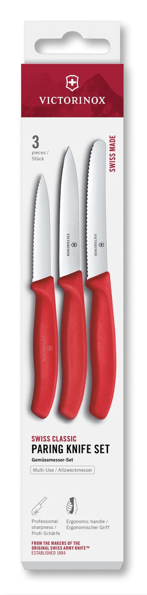 Paring Knife Set with Non-Slip Handles, 3-pc C5V4 - product image 1