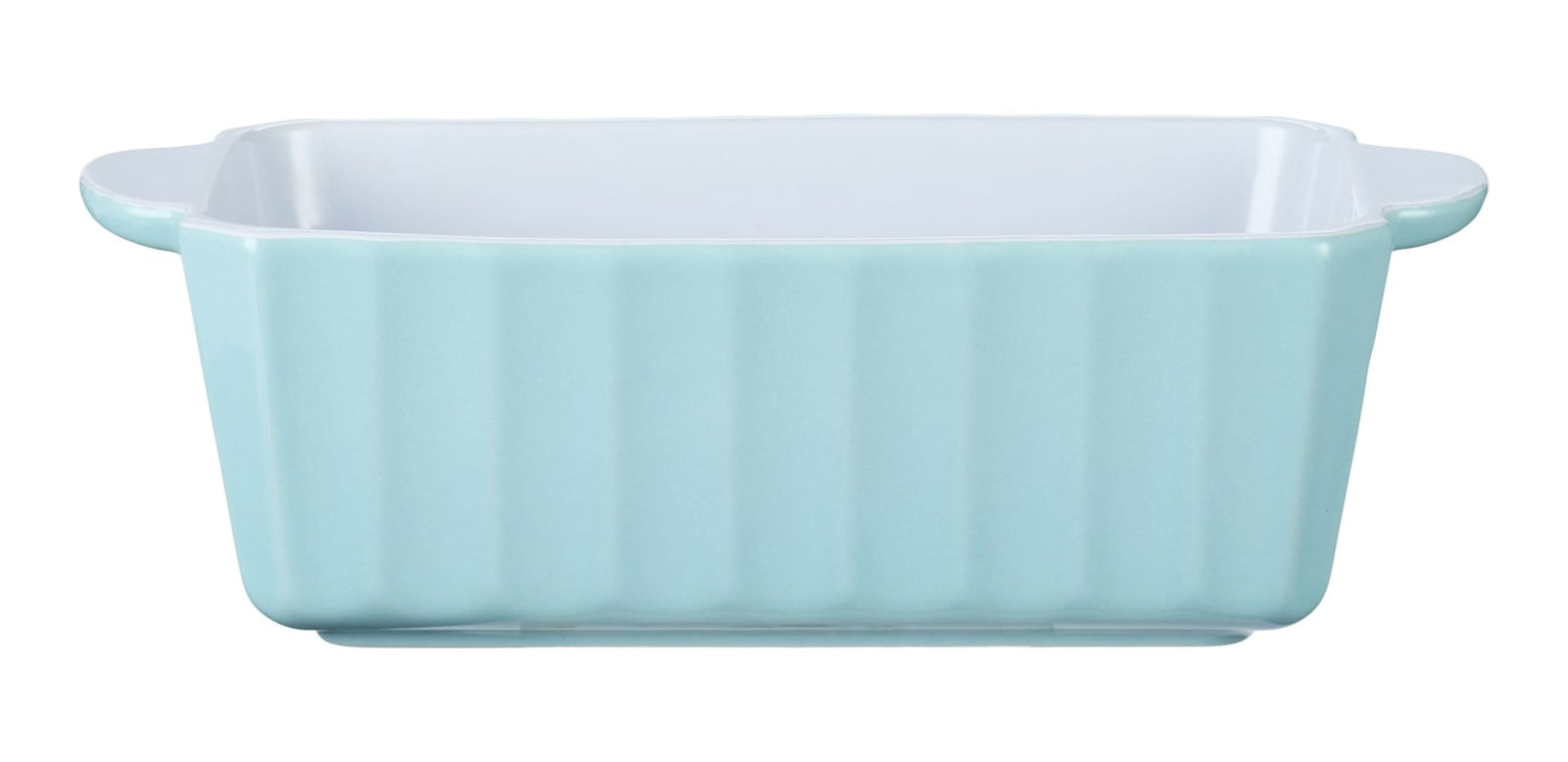 White/Blue Ceramic Loaf Baking Dish, 1-lb U5F9 - product image 1