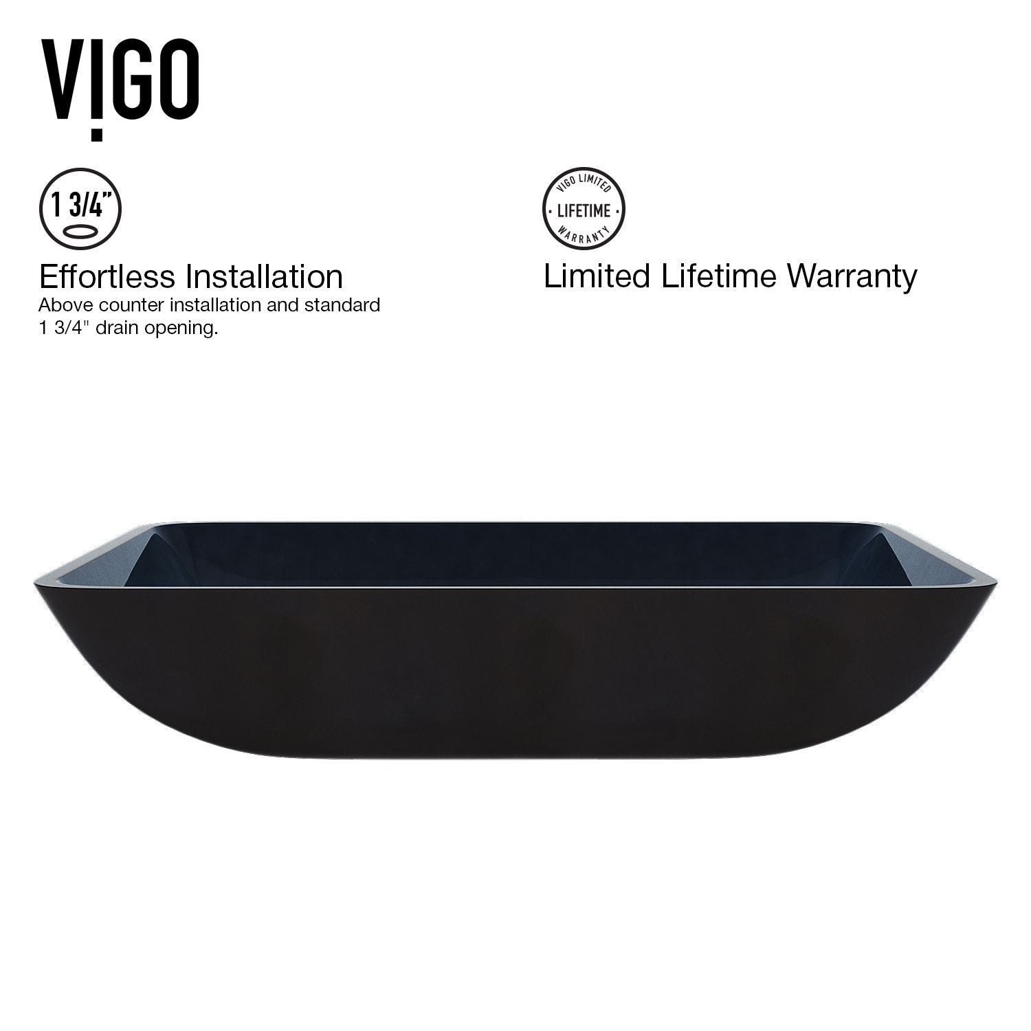 Glass Rectangular Vessel Bathroom Sink/Basin, Turquoise V1X3 - product image 4