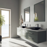 Glass Turquoise Water Bathroom Sink/Basin Set with Lexington Faucet and Rectangular Vessel D5Y6 - product image 7