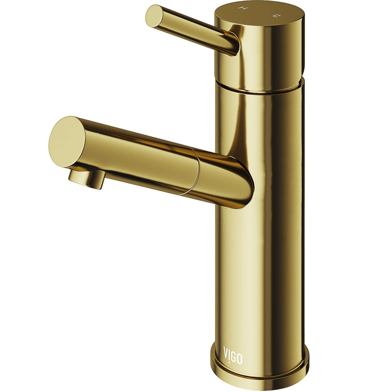 Noma Single Handle Single Hole Bathroom Sink Faucet, WaterSense Certified, Matte Gold F4K6