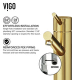 Noma Single Handle Single Hole Bathroom Sink Faucet, WaterSense Certified, Matte Gold F4K6 - product image 3