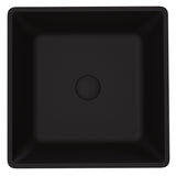 Roma Glass Square Vessel Bathroom Sink/Basin with Rounded Edges & Deep Bowl, Black X1Z2 - product image 2