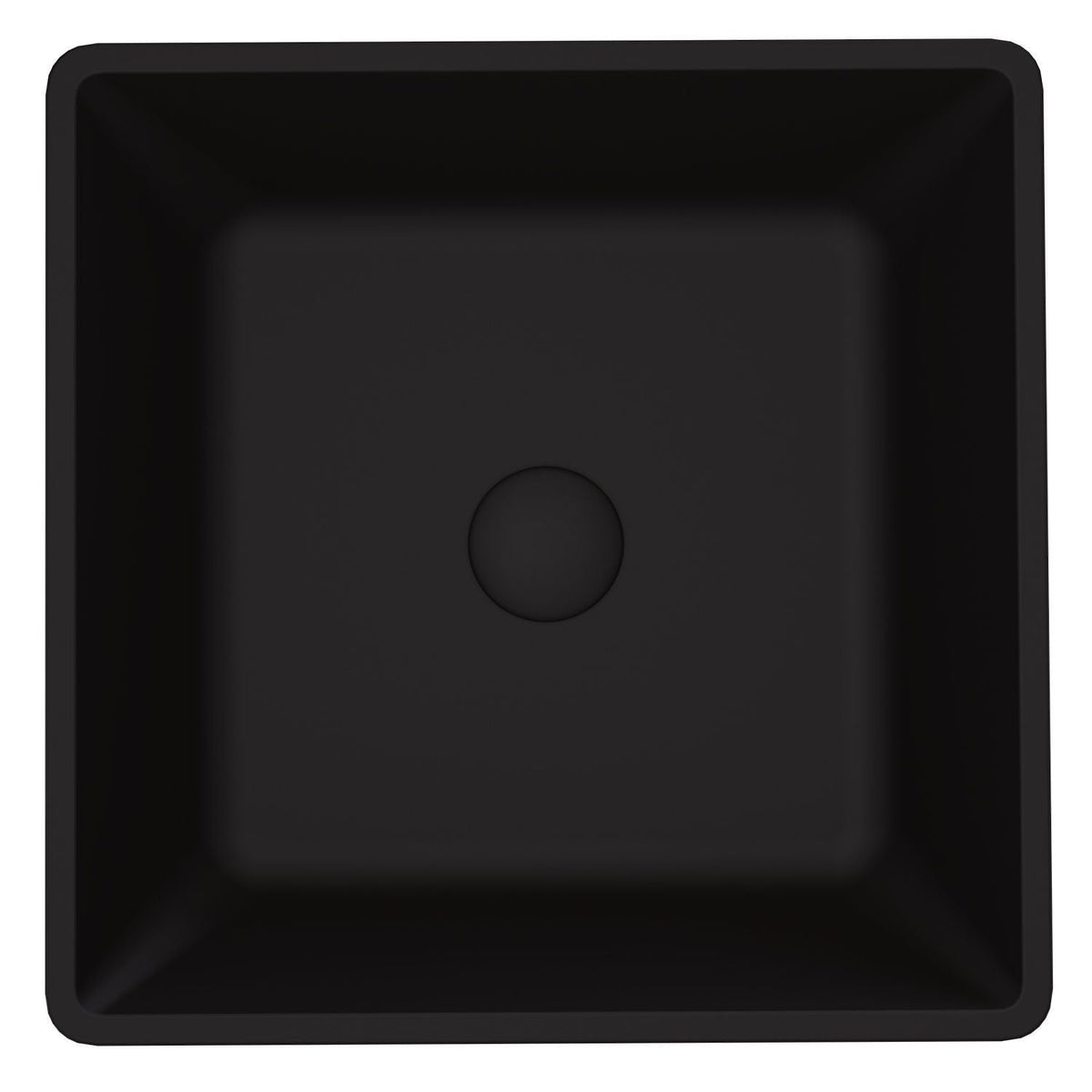 Roma Glass Square Vessel Bathroom Sink/Basin with Rounded Edges & Deep Bowl, Black X1Z2 - product image 2