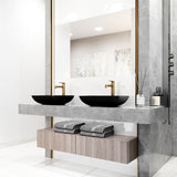 Sottile MatteShell Matte Black Bathroom Sink/Basin Set with Sterling Faucet and Glass Rectangular Vessel C3B4 - product image 7