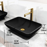 Sottile MatteShell Matte Black Bathroom Sink/Basin Set with Sterling Faucet and Glass Rectangular Vessel C3B4 - product image 8