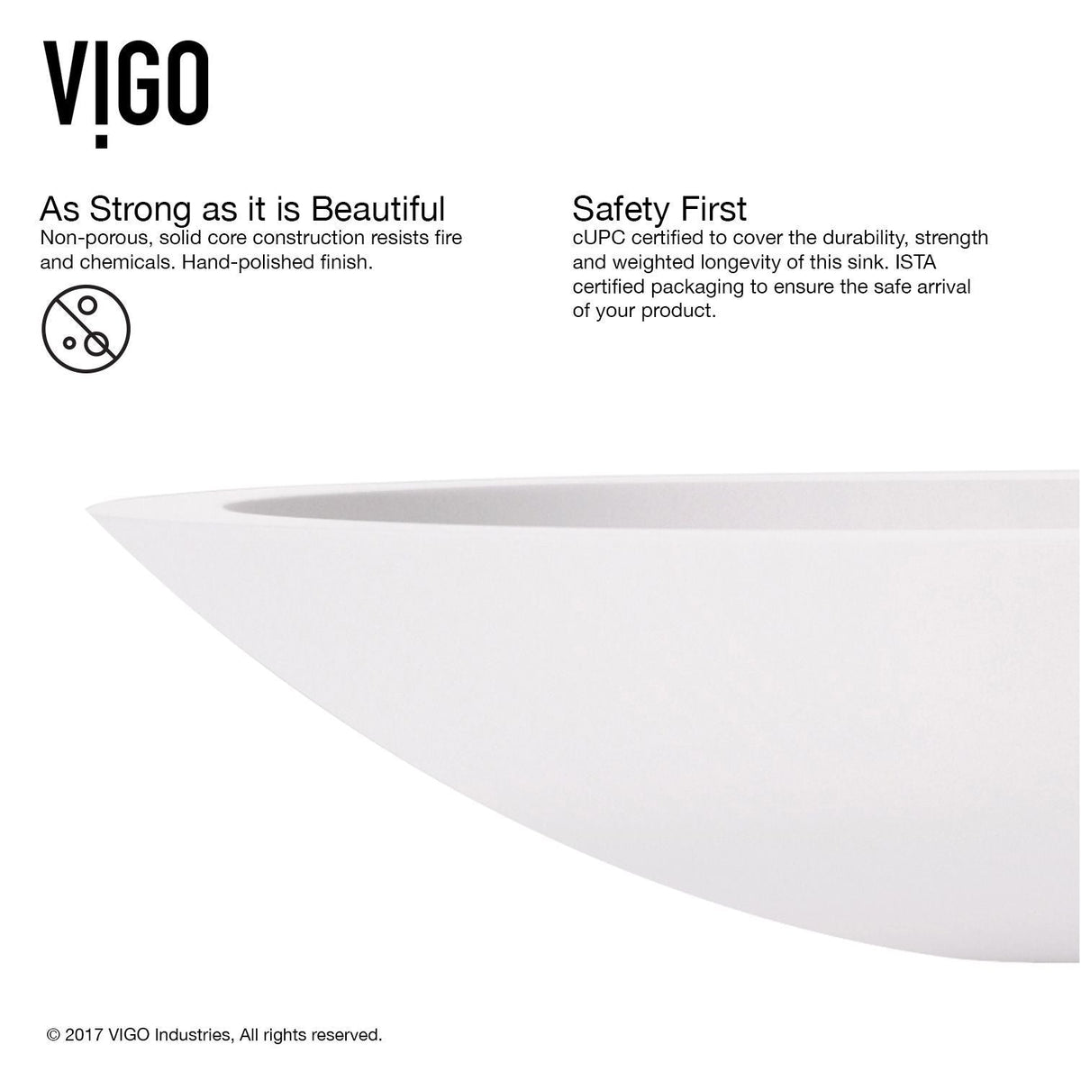 Wisteria Matte Stone Circular Vessel Bathroom Sink/Basin with Deep Bowl, White C1Z2 - product image 3