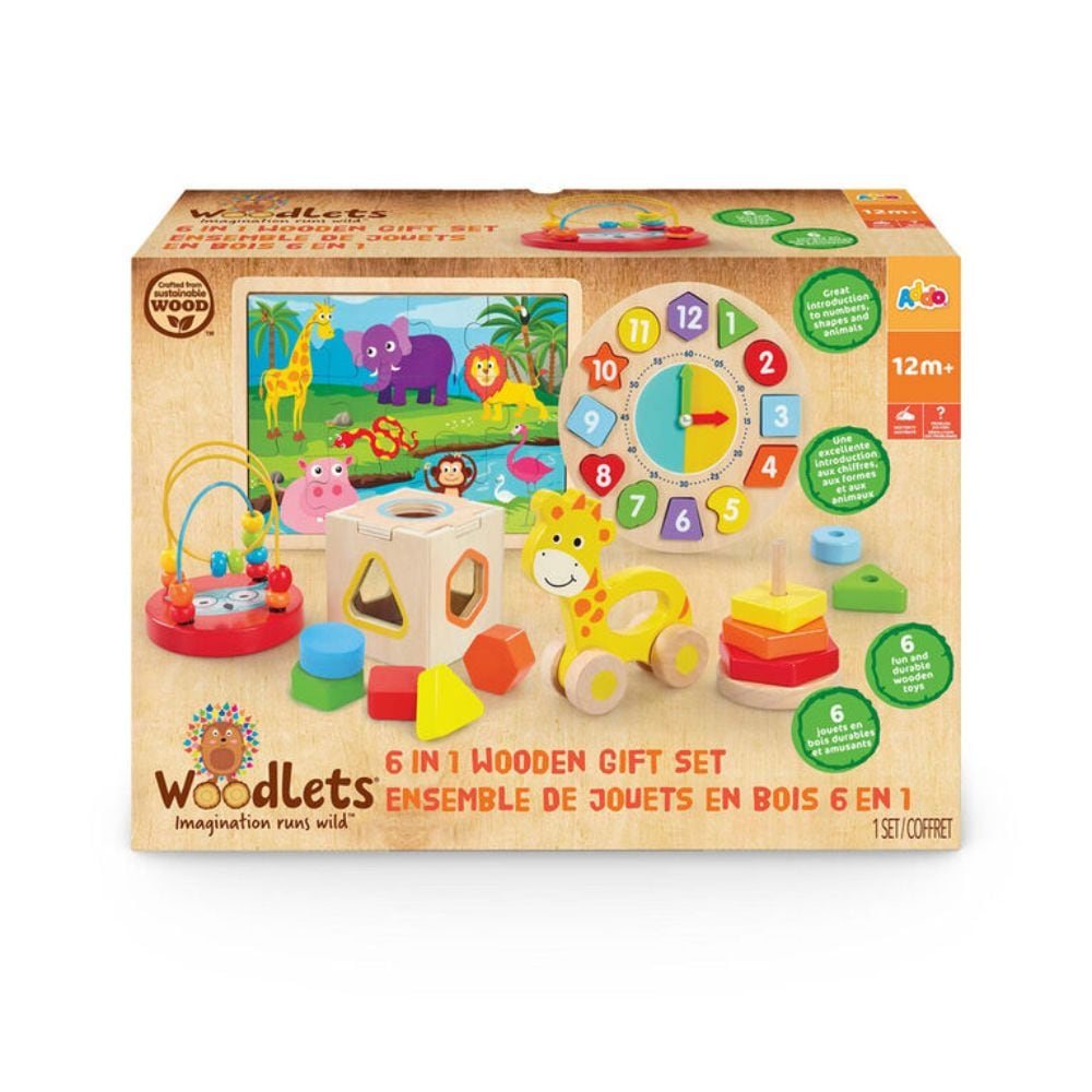 6-in-1 Wooden Game/Toy Gift Set for Ages 3+ C0S5 - product image 5
