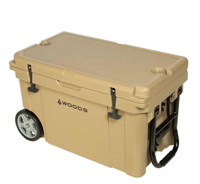 ARCTIC Wheeled Roto-Moulded Cooler with Handle, 65-L, Tan P1O7
