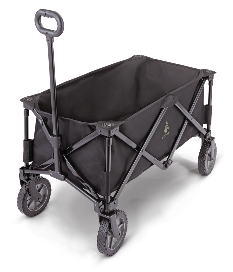 Outdoor Collapsible Folding Utility Standard Wagon & Carry Bag, 150 lb Capacity, Black M6K7