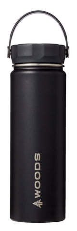 Water Bottle, 22-oz, Stainless Steel, Leak-Proof, Black K4M6 - product image 1