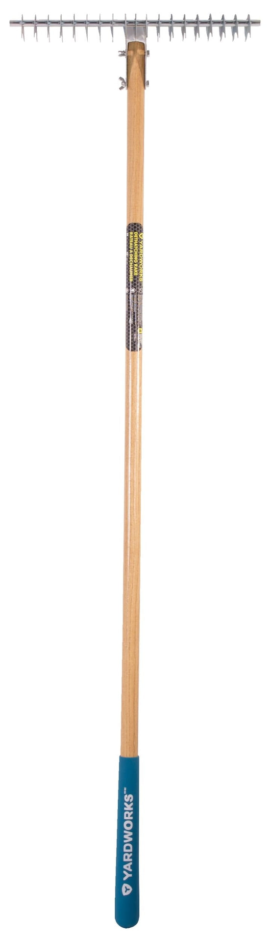 15-in Wide Metal 19-Tine Thatch Rake, 54-in Ash Wood Shaft R7E2