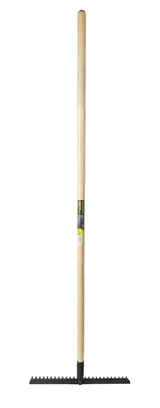 18.5-in Wide Metal 26-Tine Landscape Rake, 60-in Hardwood Shaft H6Q1 - product image 1