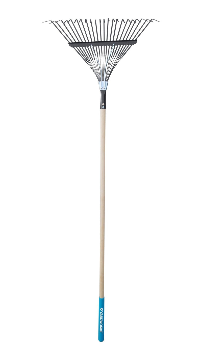 22-in Wide Metal 22-Tine Leaf Rake, 48-in Hardwood Shaft Q3K5